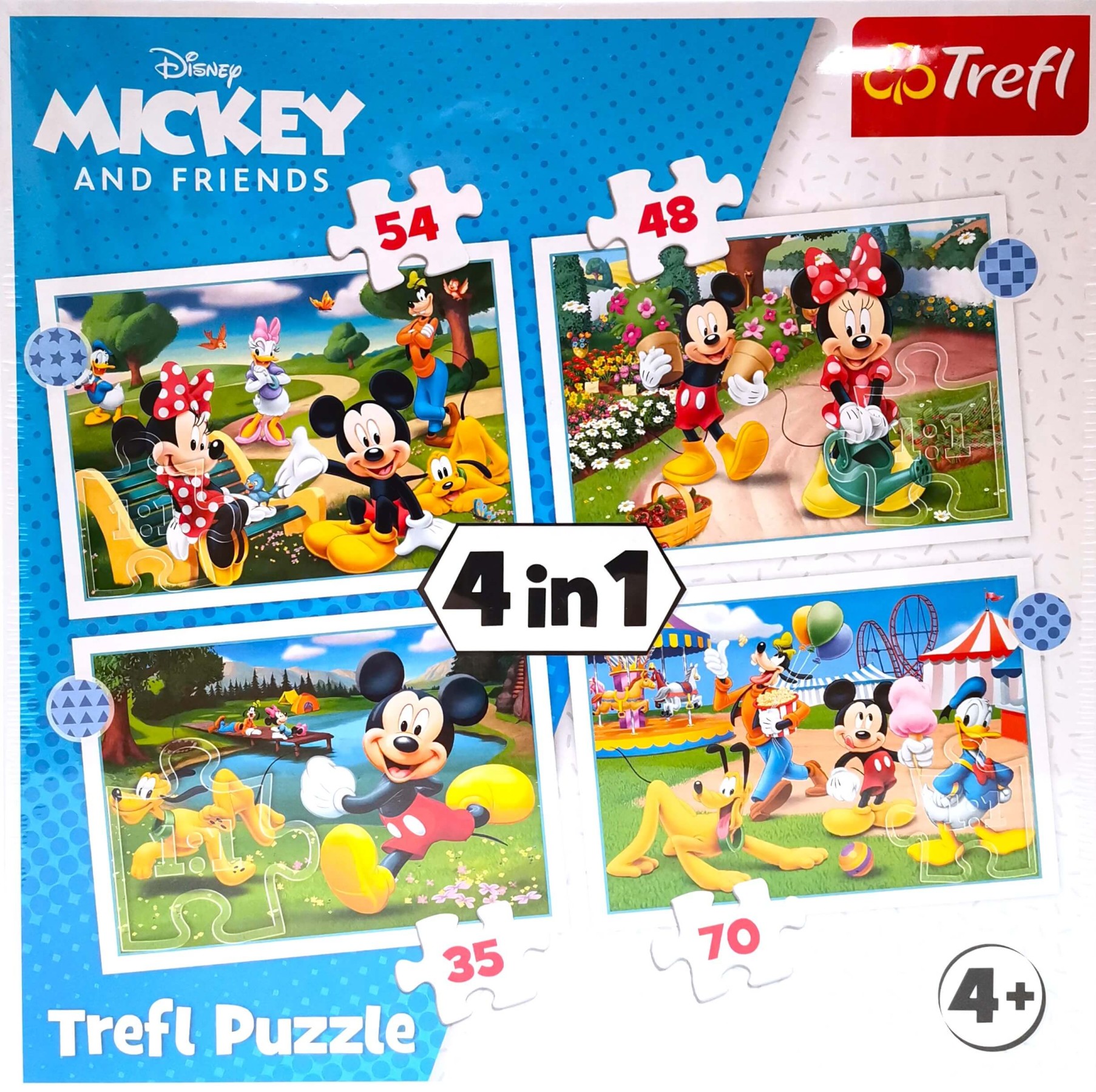 Puzzle 4in1 Mickey Summer time 