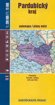 Pardubický kraj automapa 1:200 000 a plány měst 1:15 000