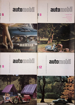 Automobil – ročník VII (1963), č. 6, 8, 9, 12 konvolut