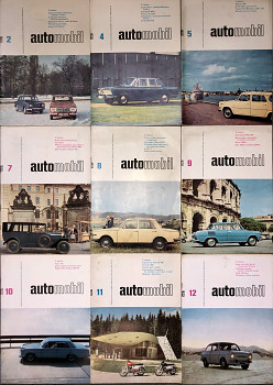 Automobil – ročník XI (1967), č. 2, 4, 5, 7, 8, 9, 10, 11, 12 konvolut