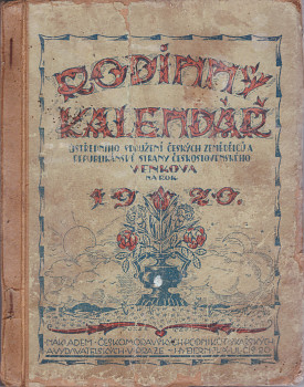 Rodinný kalendář na rok 1920