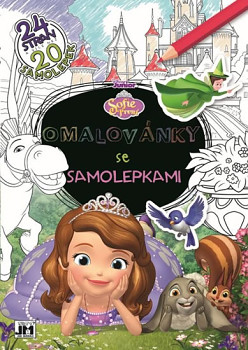 Sofie První - Omalovánky se samolepkami A4+