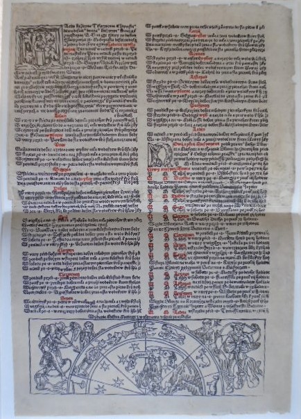 Reprodukce listu z kalendáře z roku 1492