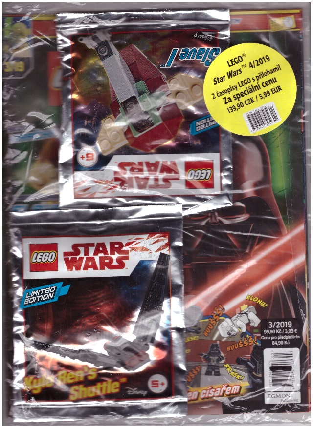 Lego Star Wars 4/2019 -2 časopisy 3/19 a 1/18