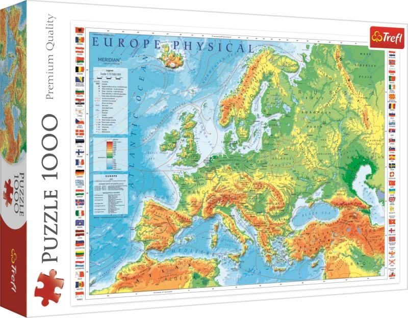 Puzzle: Mapa Evropy 1000 dílků