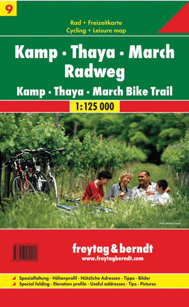 Cyklomapa Kamp-Thaya-March Radweg 1:125 000